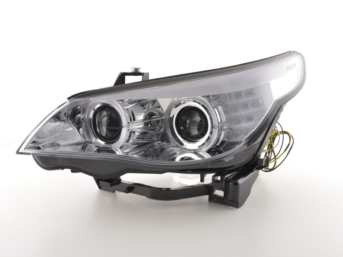Scheinwerfer Set Xenon Angel Eyes LED BMW 5er E60/E61 03-04 chrom für Rechtslenker Scheinwerfer Set Xenon Angel Eyes LED BMW 5er E60/E61 03-04 chrom für Rechtslenker